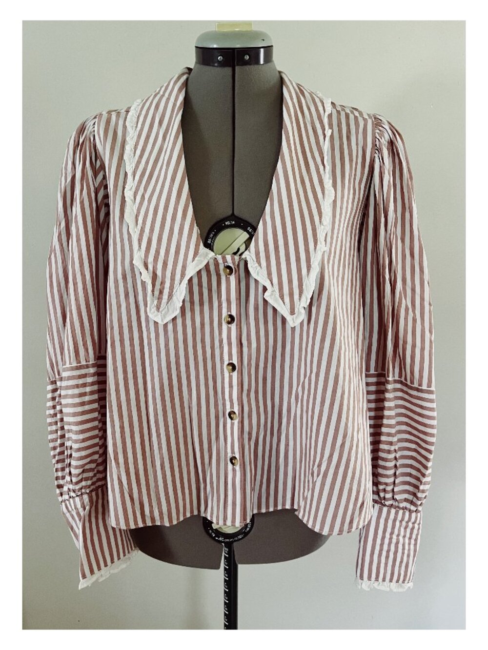 Free People Sz S Bexley Stripe Cotton Button Down Blouse
